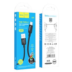 Кабель USB -> Type-C 1m HOCO X89 3.0A MAX цвета упаковка